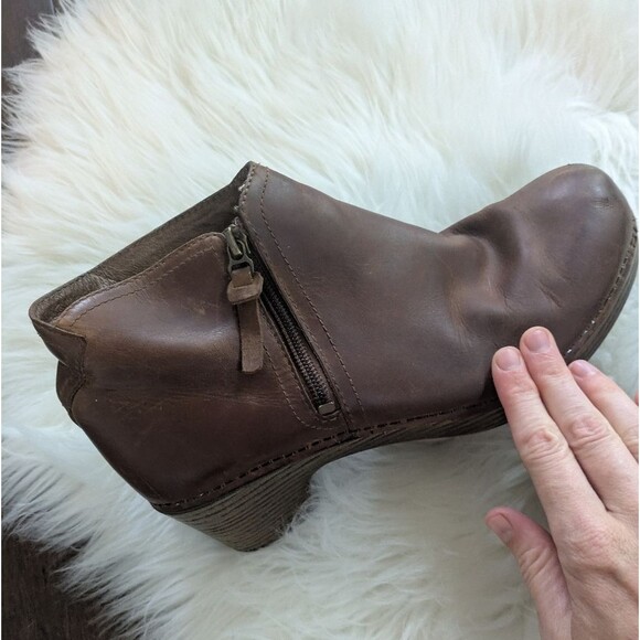 Dansko Max Brown Leather Booties Brown Leather Ankle Boots 40 9.5 - Picture 3 of 7
